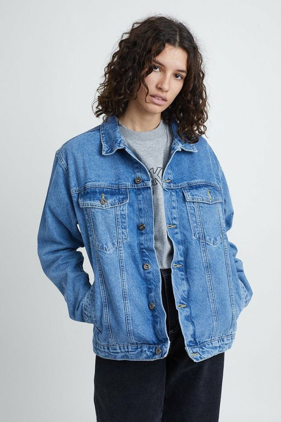 Women'S * | The Ragged Priest Women'S Kickers Classics Blue Denim Jacket