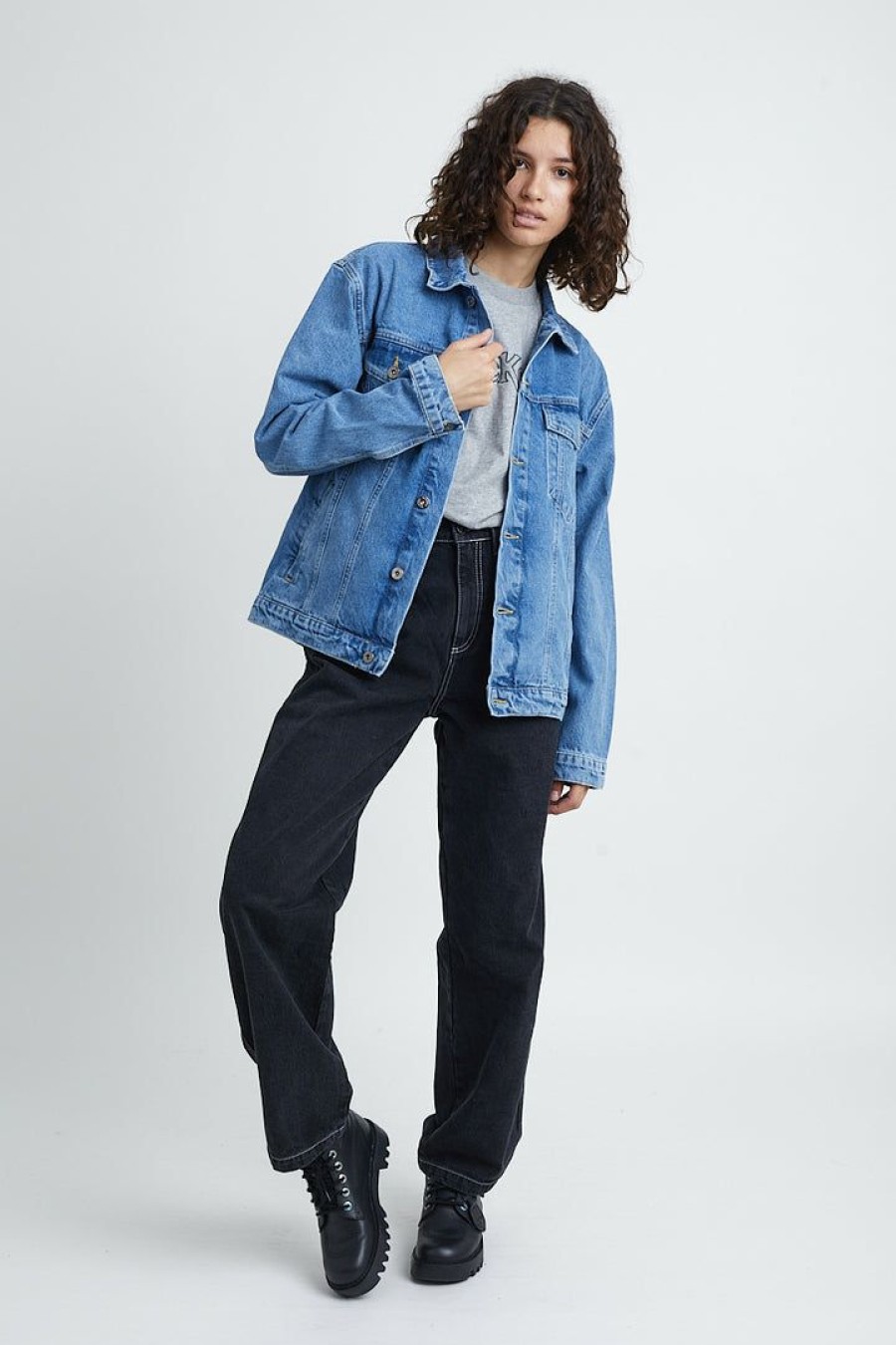 Women'S * | The Ragged Priest Women'S Kickers Classics Blue Denim Jacket