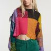 Women'S * | The Ragged Priest New Arrivals Mirage Patchwork Cropped Jumper