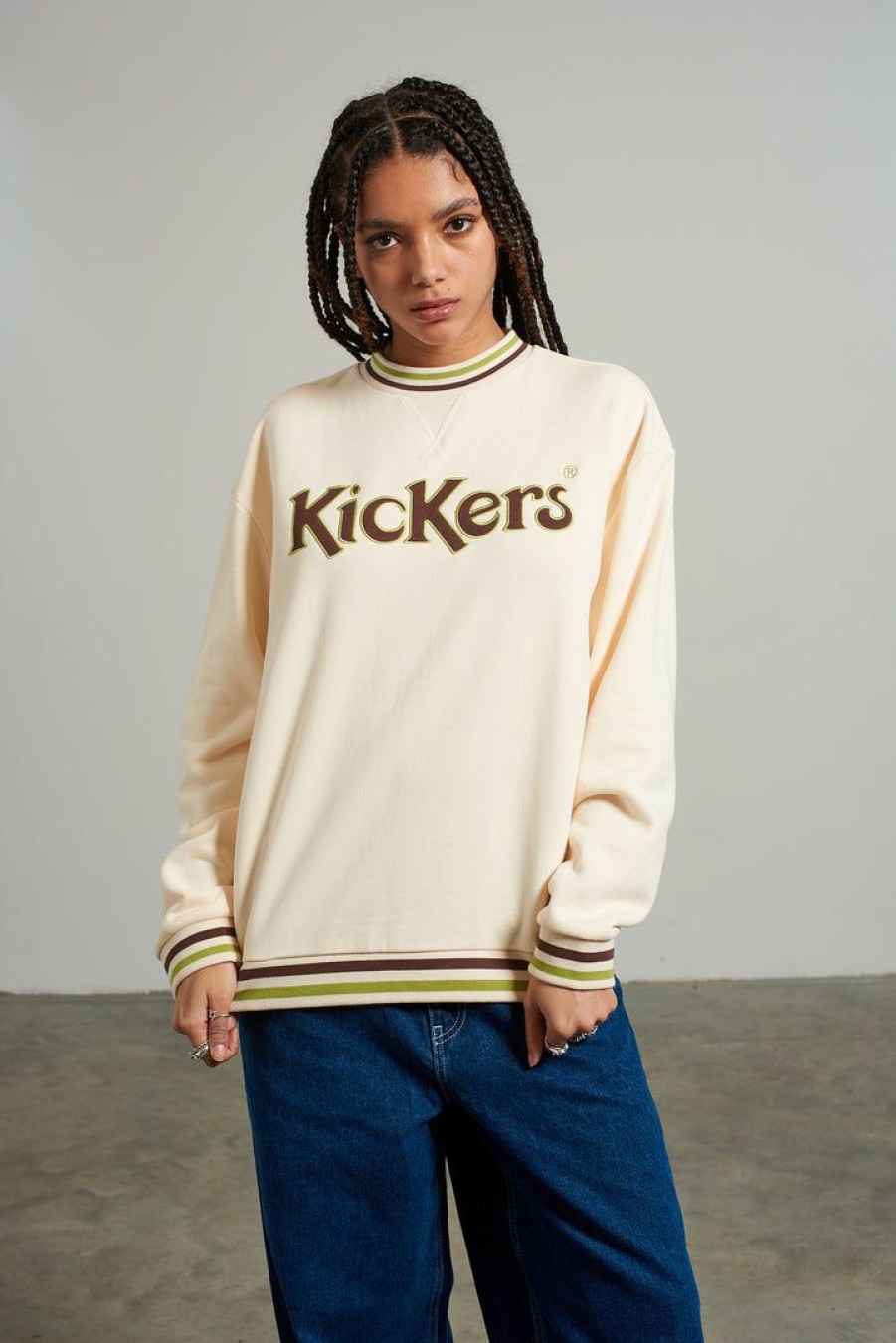 Women'S * | The Ragged Priest Kickers Classics Ecru Sweat New Arrivals