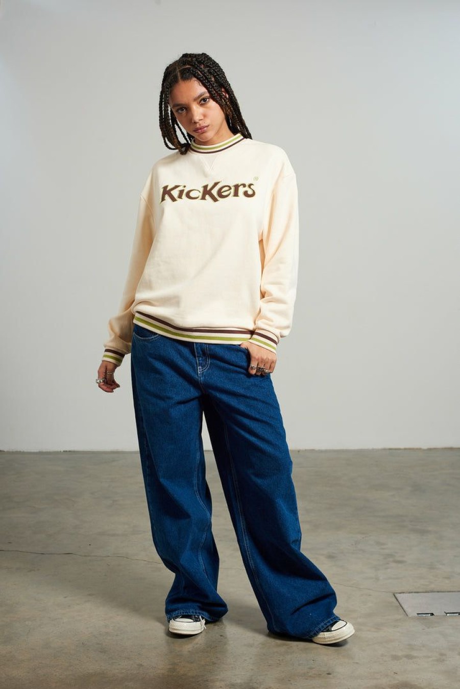 Women'S * | The Ragged Priest Kickers Classics Ecru Sweat New Arrivals