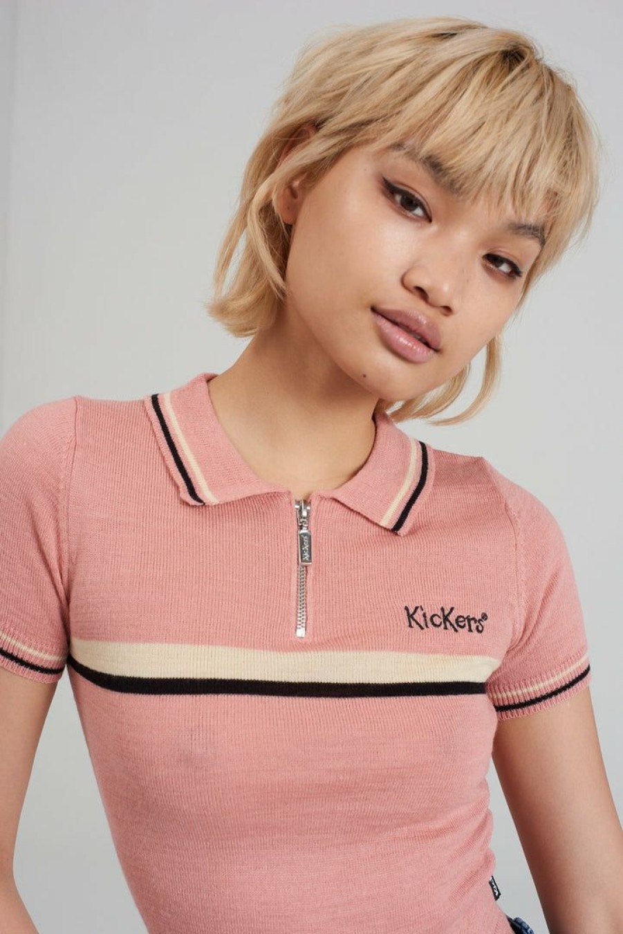 Women'S * | The Ragged Priest Kickers Classics Pink Polo Top Women'S