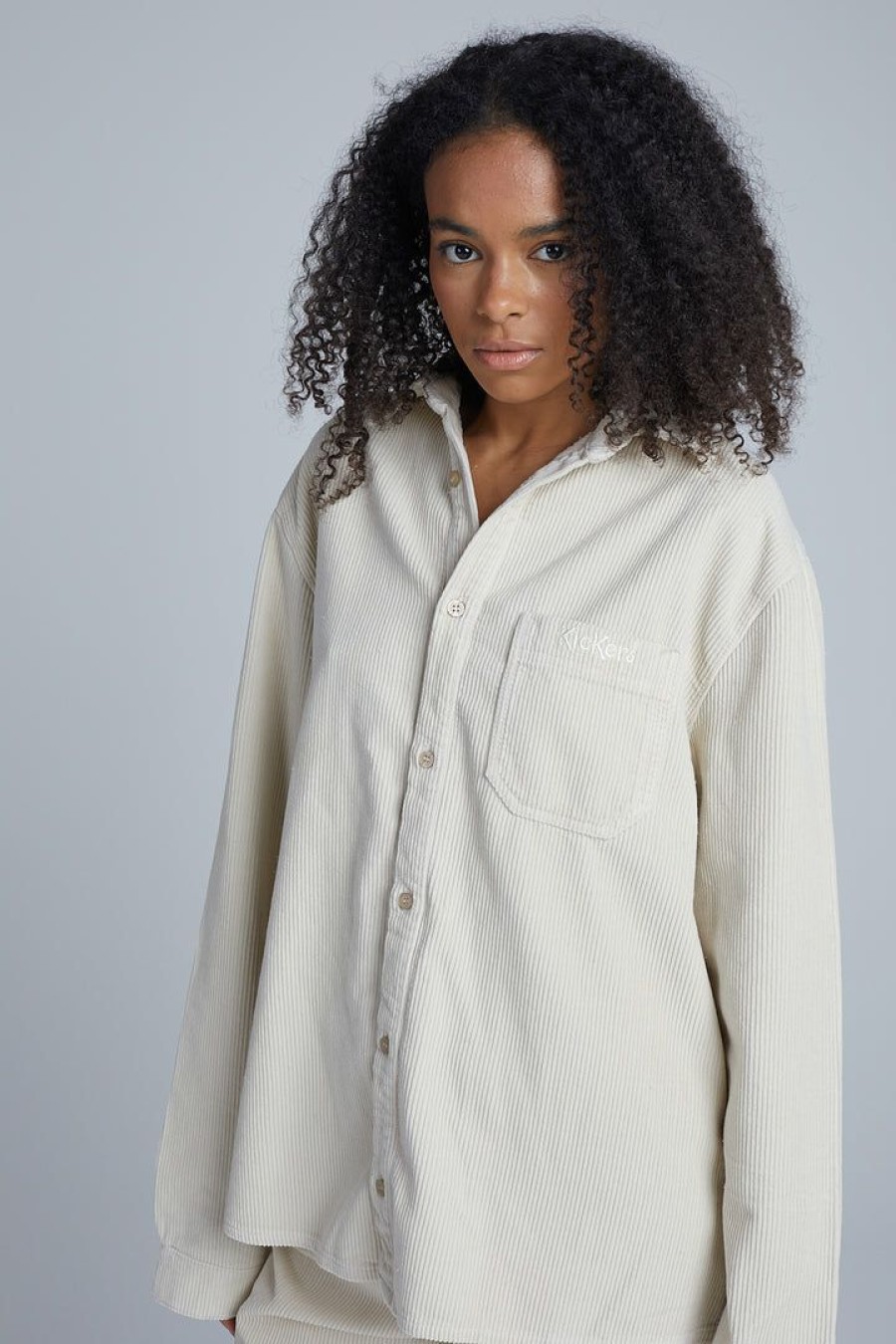 Women'S * | The Ragged Priest Kickers Classics Beige Oversized Cord Shirt