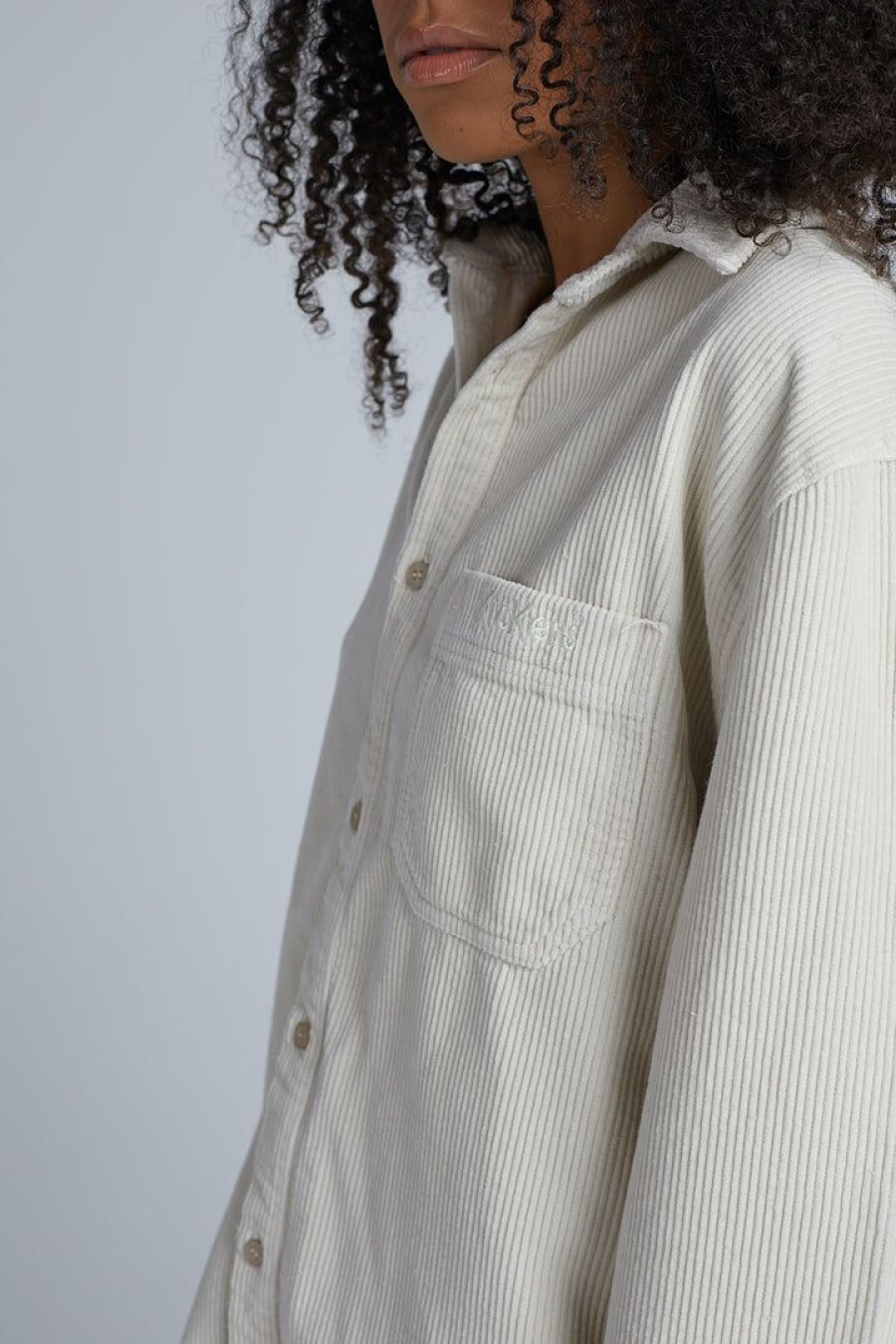 Women'S * | The Ragged Priest Kickers Classics Beige Oversized Cord Shirt