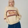 Women'S * | The Ragged Priest Women'S Kickers Classics Cream Logo Knit