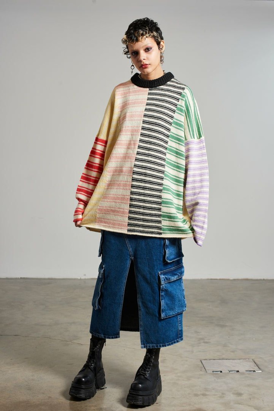 Women'S * | The Ragged Priest Spliced Stripe Jumper