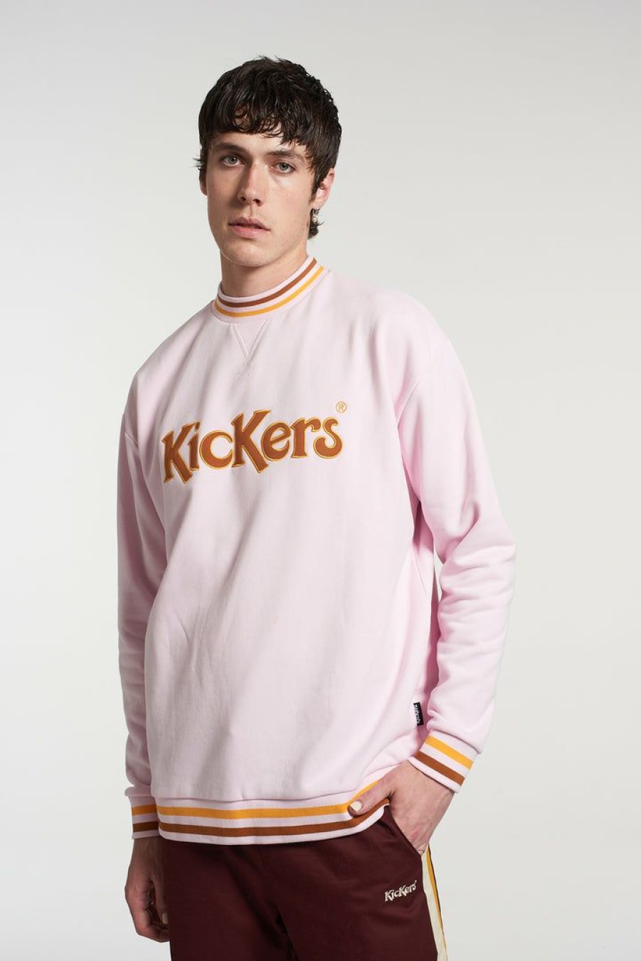 Men'S * | The Ragged Priest New Arrivals Kickers Classics Pink Logo Sweat