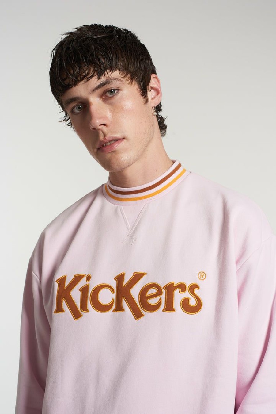 Men'S * | The Ragged Priest New Arrivals Kickers Classics Pink Logo Sweat