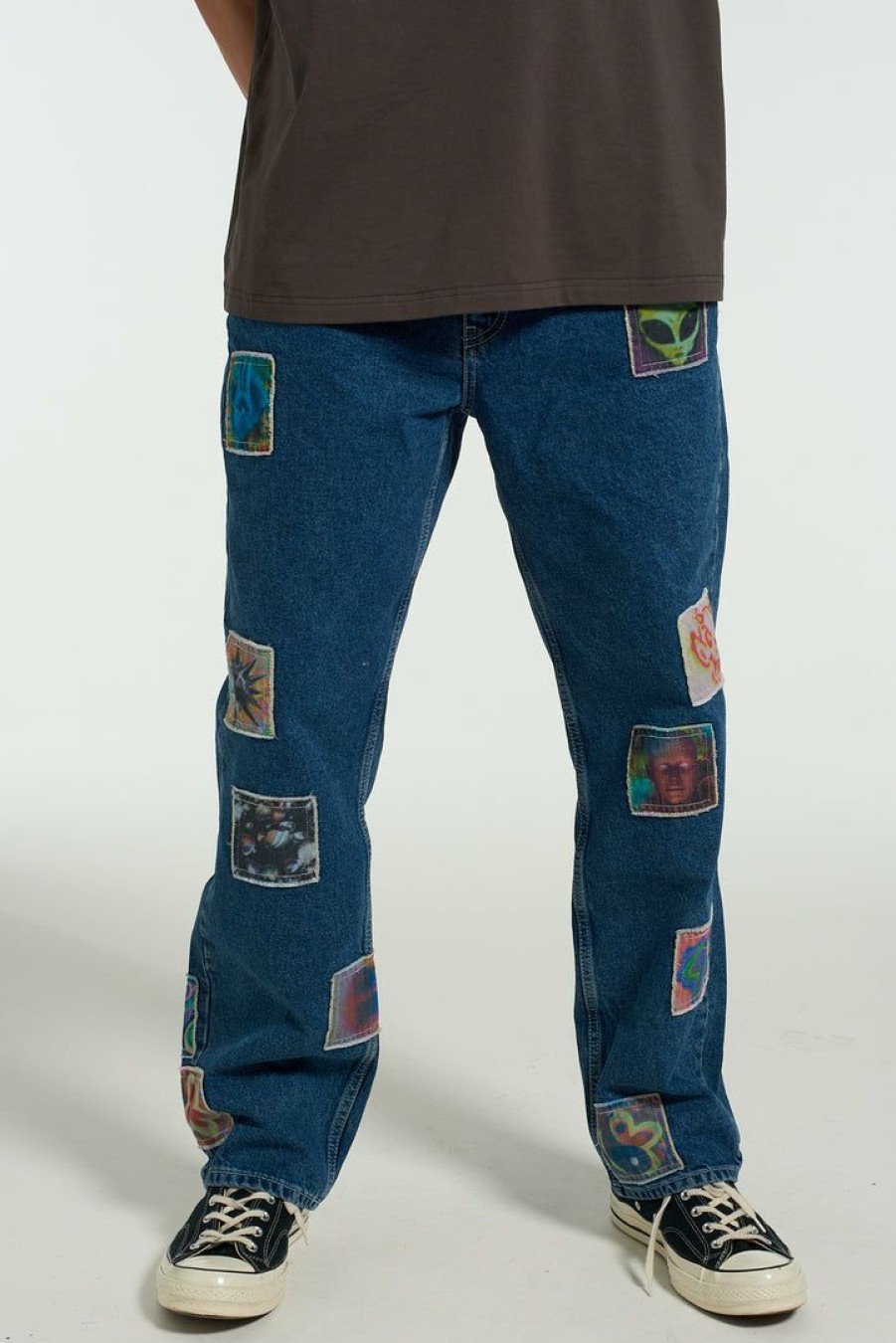 Men'S * | The Ragged Priest Dirtbag Patchwork Jean New Arrivals