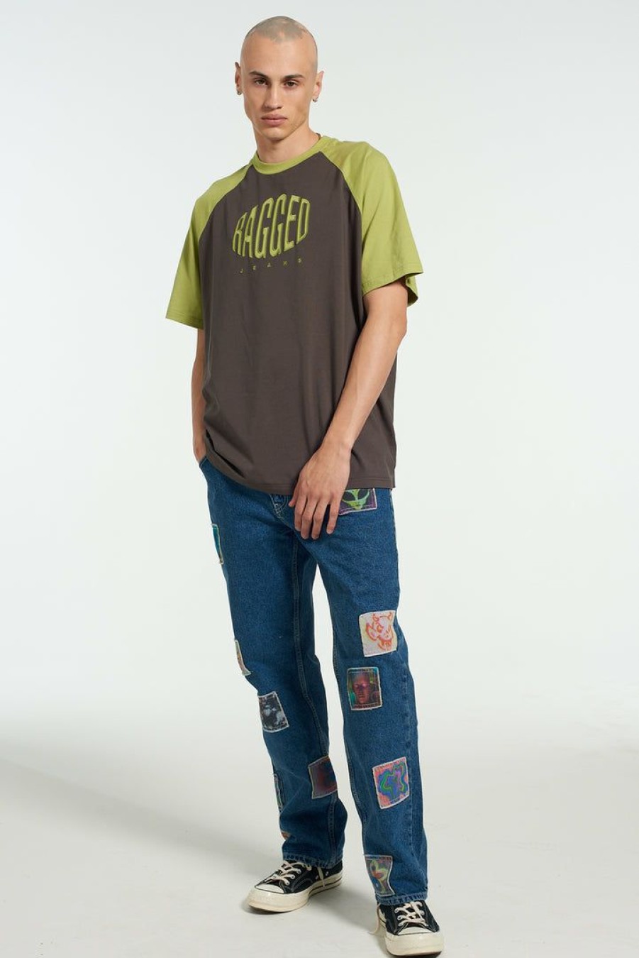 Men'S * | The Ragged Priest Dirtbag Patchwork Jean New Arrivals