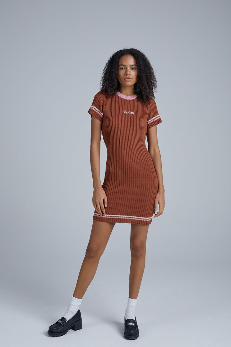 Women'S * | The Ragged Priest Kickers Classics Rust Knit Mini Dress