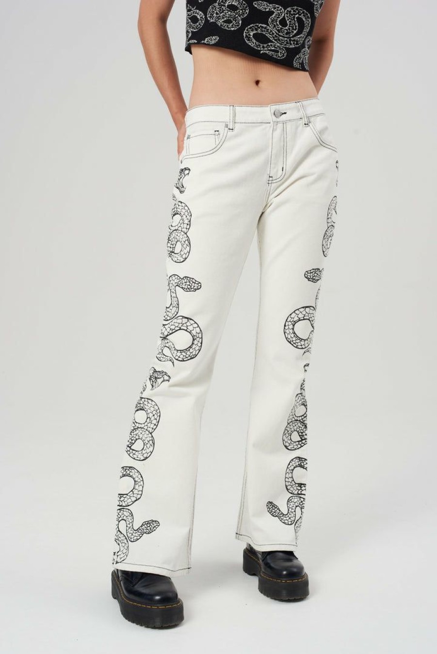 Women'S * | The Ragged Priest Women'S Milk It Cobra Jean Ecru