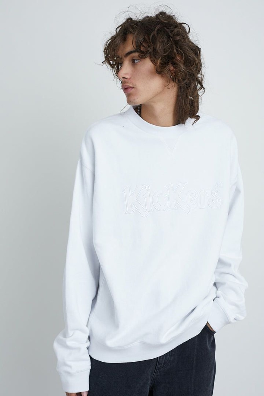 Men'S * | The Ragged Priest Kickers Classics Mens White Crewneck Men'S