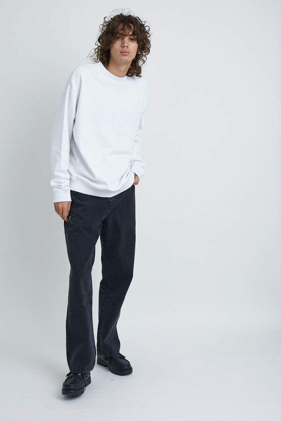 Men'S * | The Ragged Priest Kickers Classics Mens White Crewneck Men'S