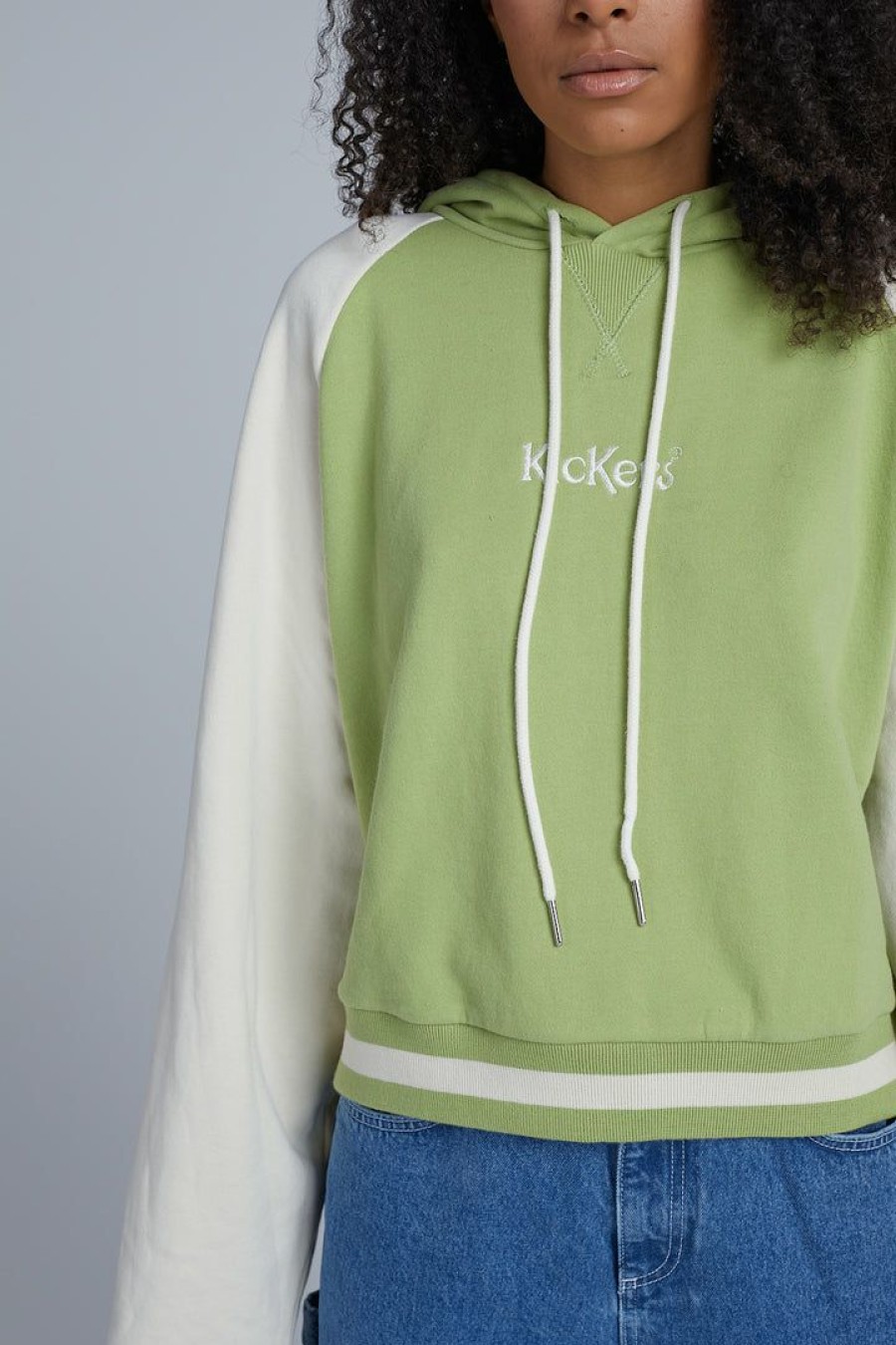 Women'S * | The Ragged Priest Kickers Classics Green Raglan Hoodie