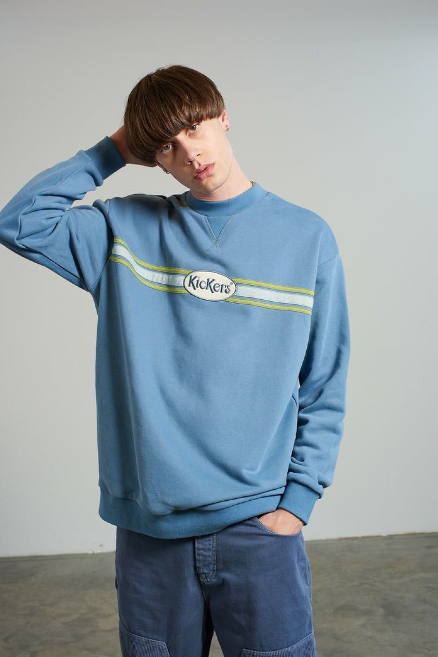 Men'S * | The Ragged Priest New Arrivals Kickers Classics Blue Sweat