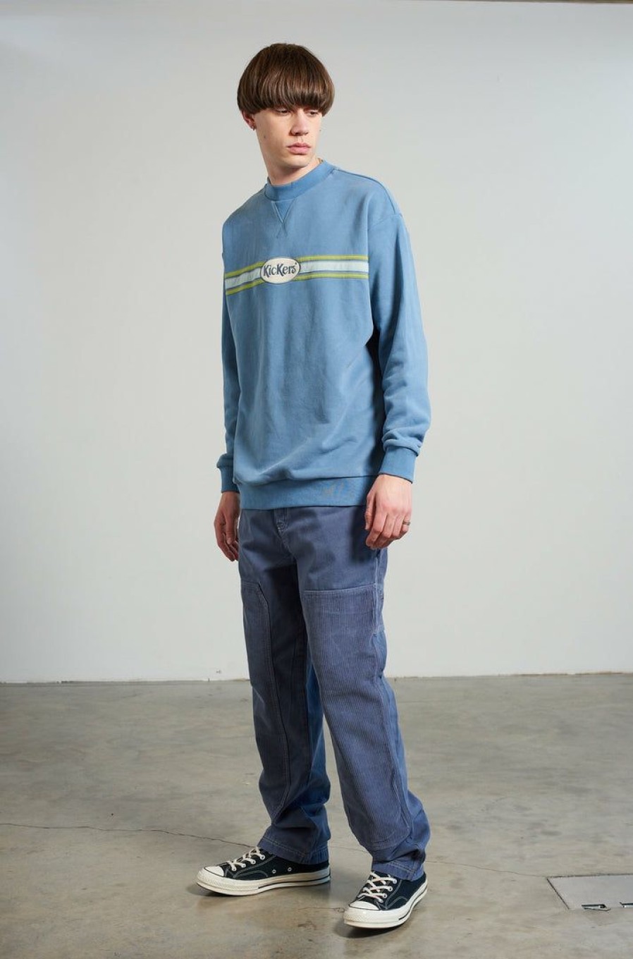 Men'S * | The Ragged Priest New Arrivals Kickers Classics Blue Sweat