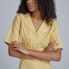 Women'S * | The Ragged Priest Kickers Classics Yellow Check Shirt Women'S