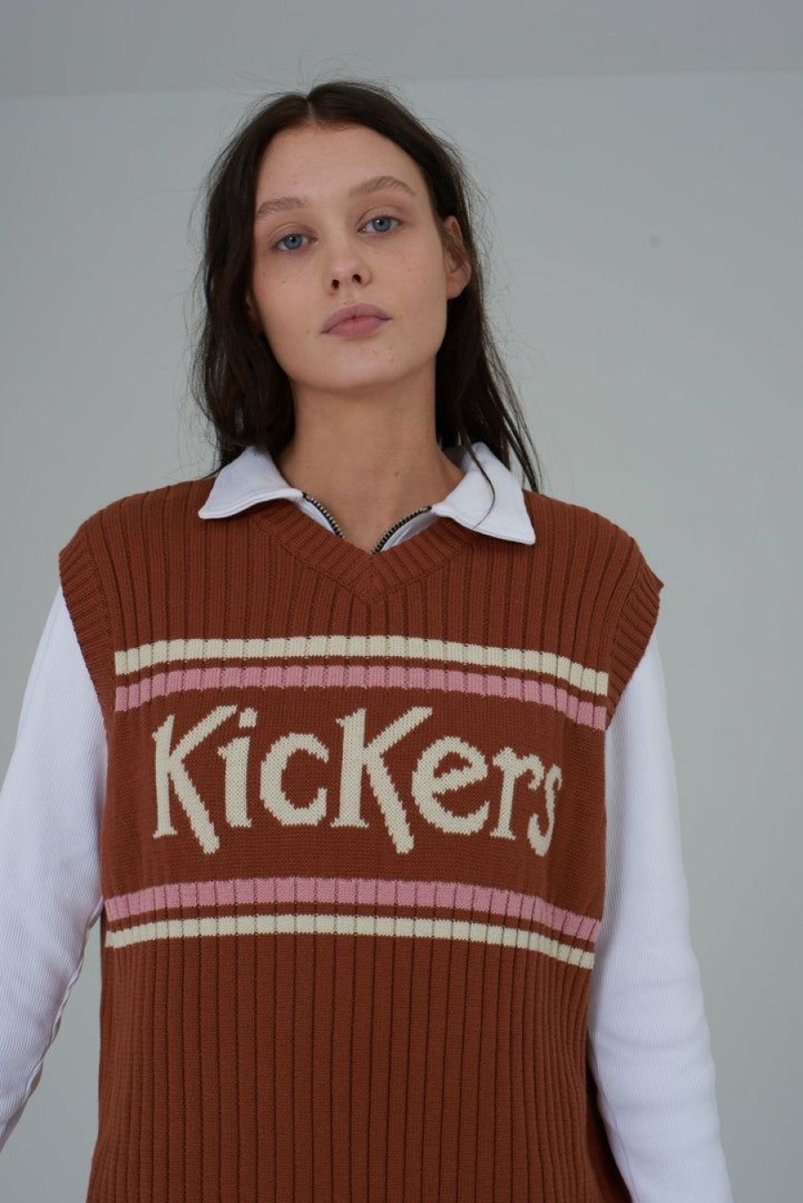 Women'S * | The Ragged Priest Kickers Classics Rust Oversized Knit Vest