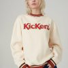 Women'S * | The Ragged Priest Women'S Kickers Classics Cream Applique Logo Sweat