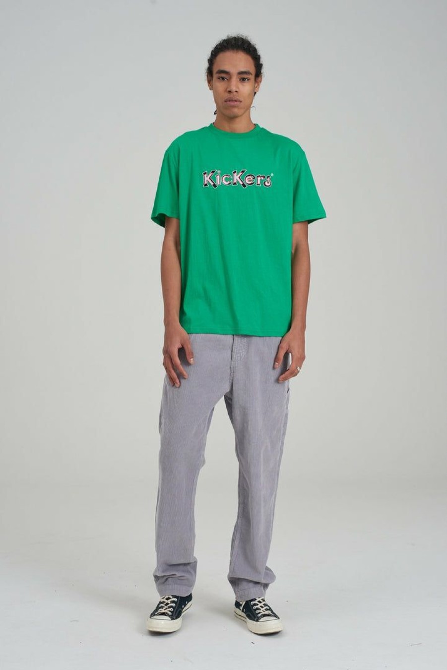 Men'S * | The Ragged Priest Men'S Kickers Classics Green Print And Embroidery Tee