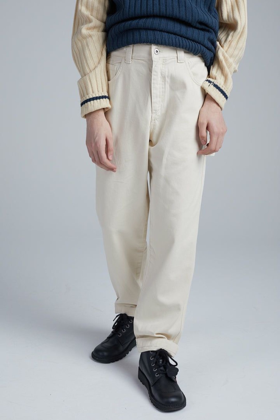 Men'S * | The Ragged Priest Kickers Classics Cream Drill Pants Men'S