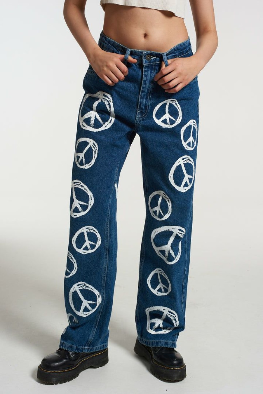 Women'S * | The Ragged Priest Peace Printed Dad Jean