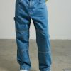 Men'S * | The Ragged Priest New Arrivals Kickers Classics Blue Panel Pant