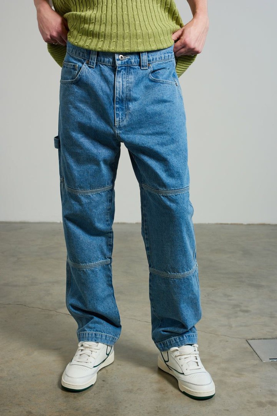 Men'S * | The Ragged Priest New Arrivals Kickers Classics Blue Panel Pant