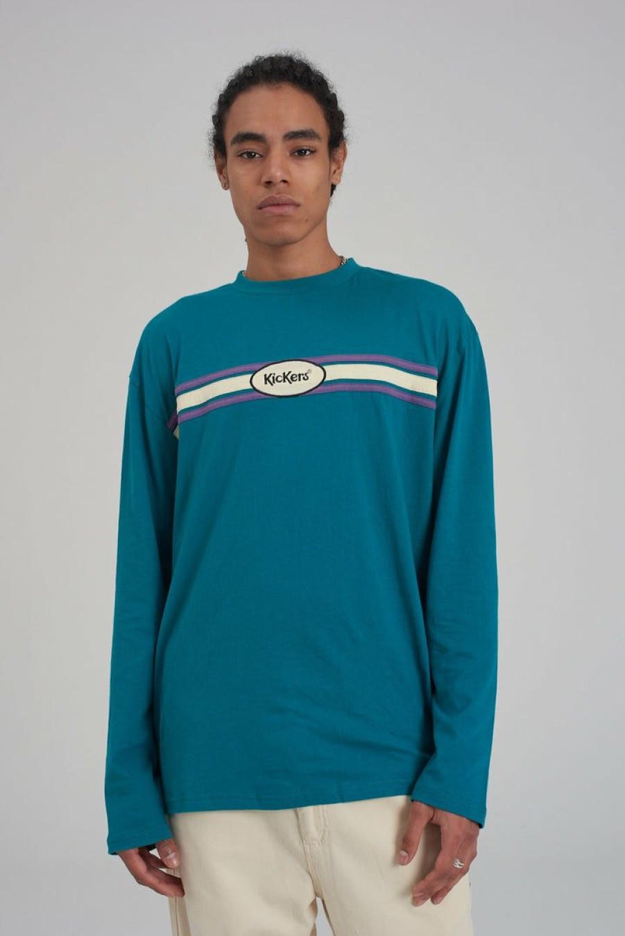 Men'S * | The Ragged Priest Men'S Kickers Classics Green Long Sleeve Tee