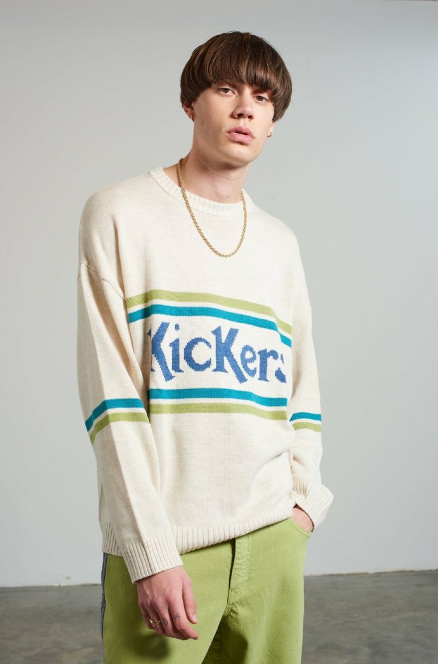 Men'S * | The Ragged Priest Kickers Classics Ecru Knit Jumper New Arrivals