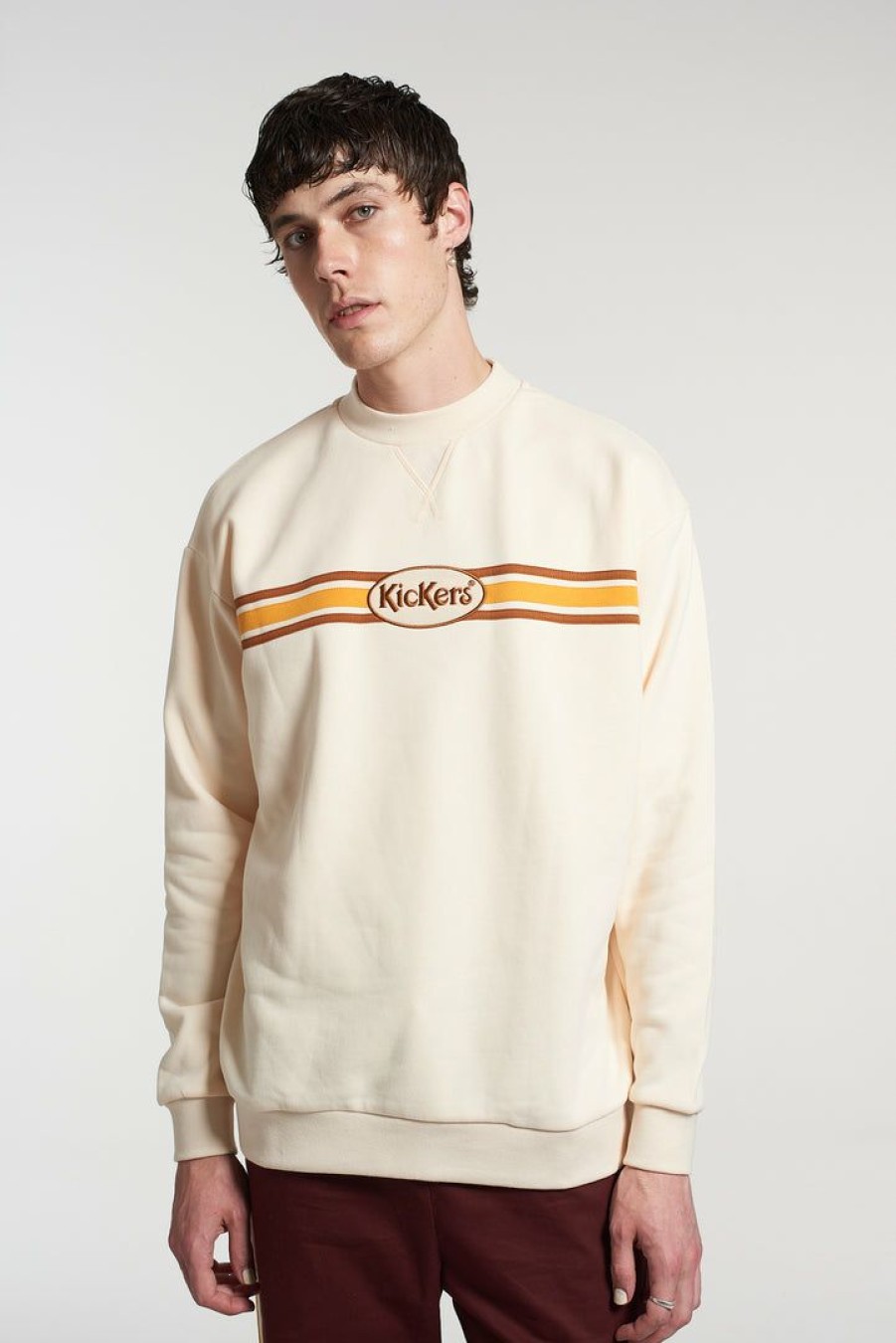 Men'S * | The Ragged Priest New Arrivals Kickers Classics Ecru Sweat