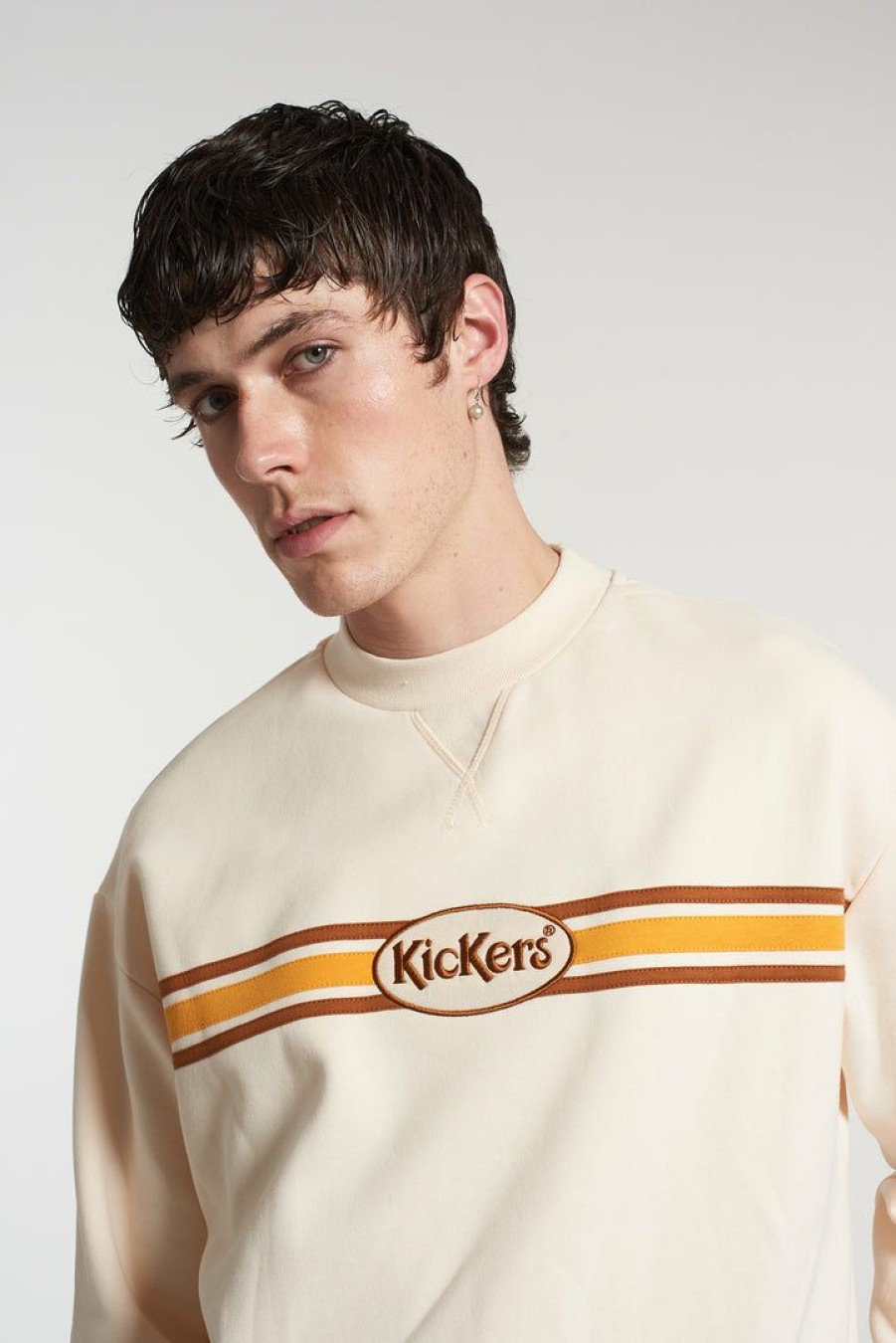 Men'S * | The Ragged Priest New Arrivals Kickers Classics Ecru Sweat