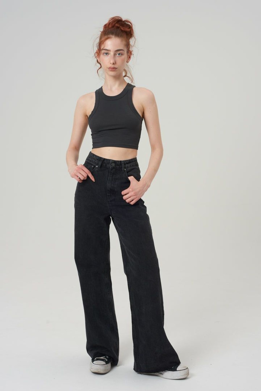 Women'S * | The Ragged Priest Organic Trip Jean Charcoal New Arrivals