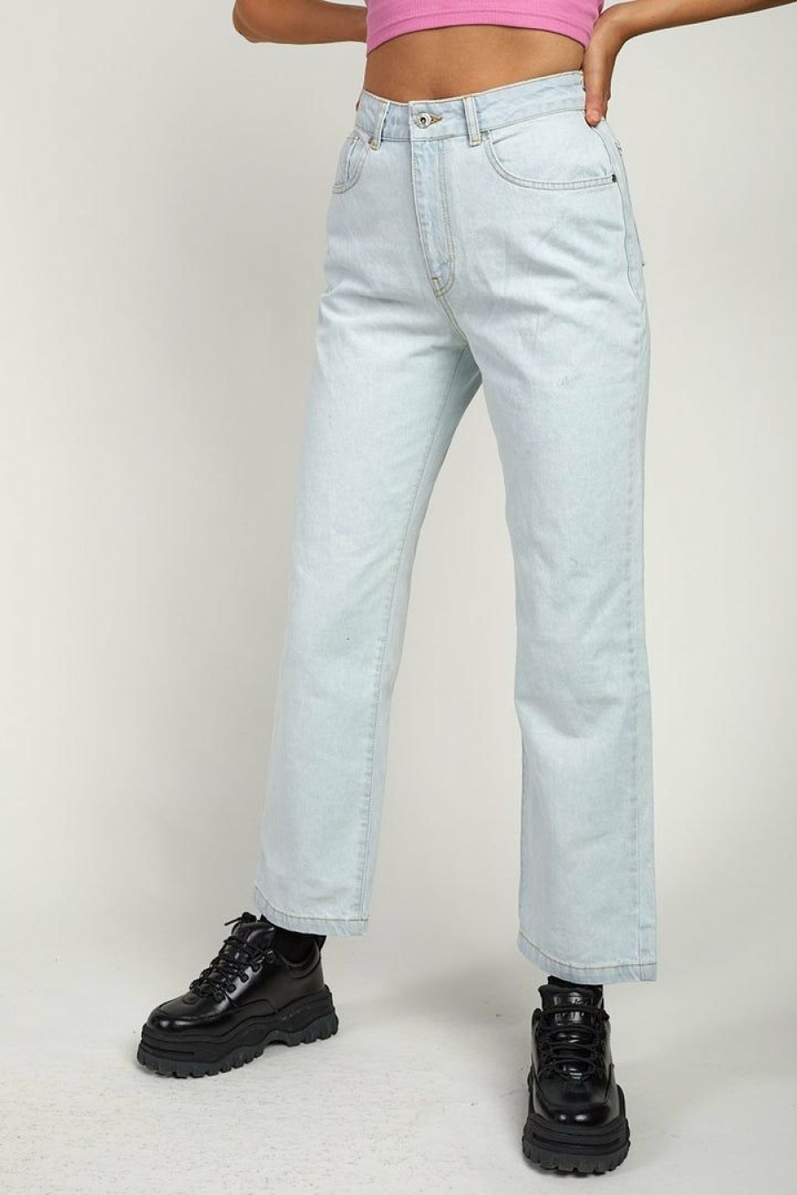 Women'S * | The Ragged Priest Dad Jean Stone Wash