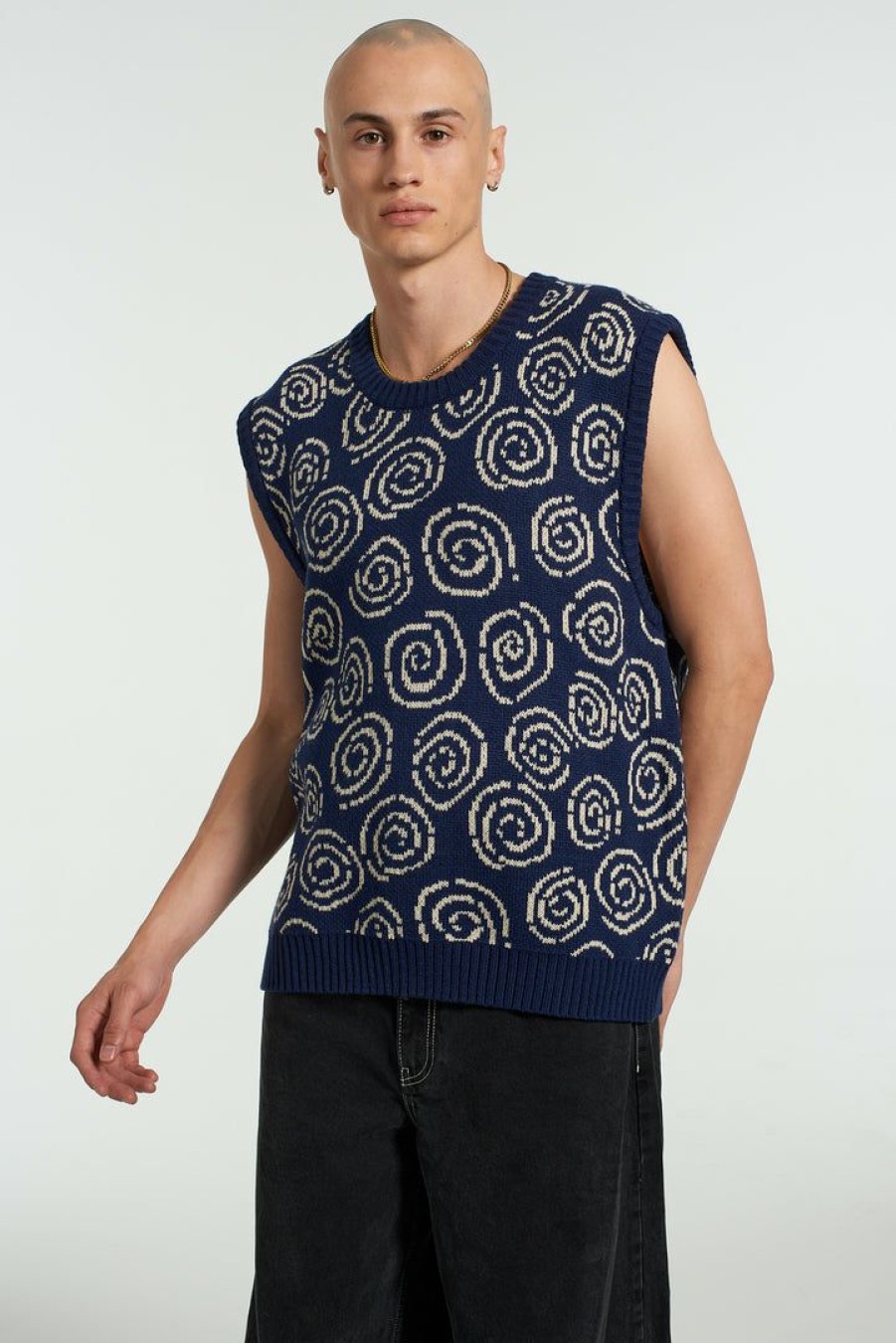 Men'S * | The Ragged Priest New Arrivals Confusion Knit Jumper Vest