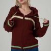 Women'S * | The Ragged Priest Kickers Classics Brown Knit Hoodie Women'S