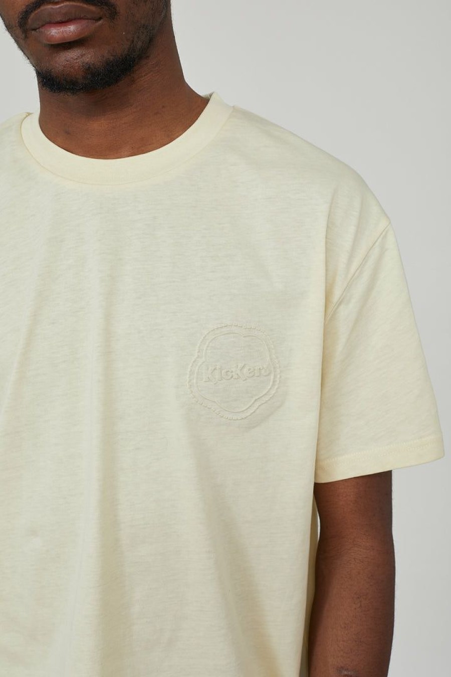 Men'S * | The Ragged Priest Men'S Kickers Classics Beige Embossed Logo Tee